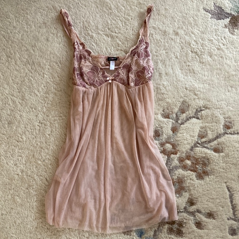 Coquette Sheer Lace Babydoll slip lingerie top